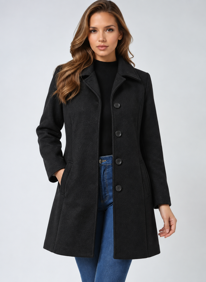 Manteaux Trench d’Hiver pour Femmes à Simple Boutonnage