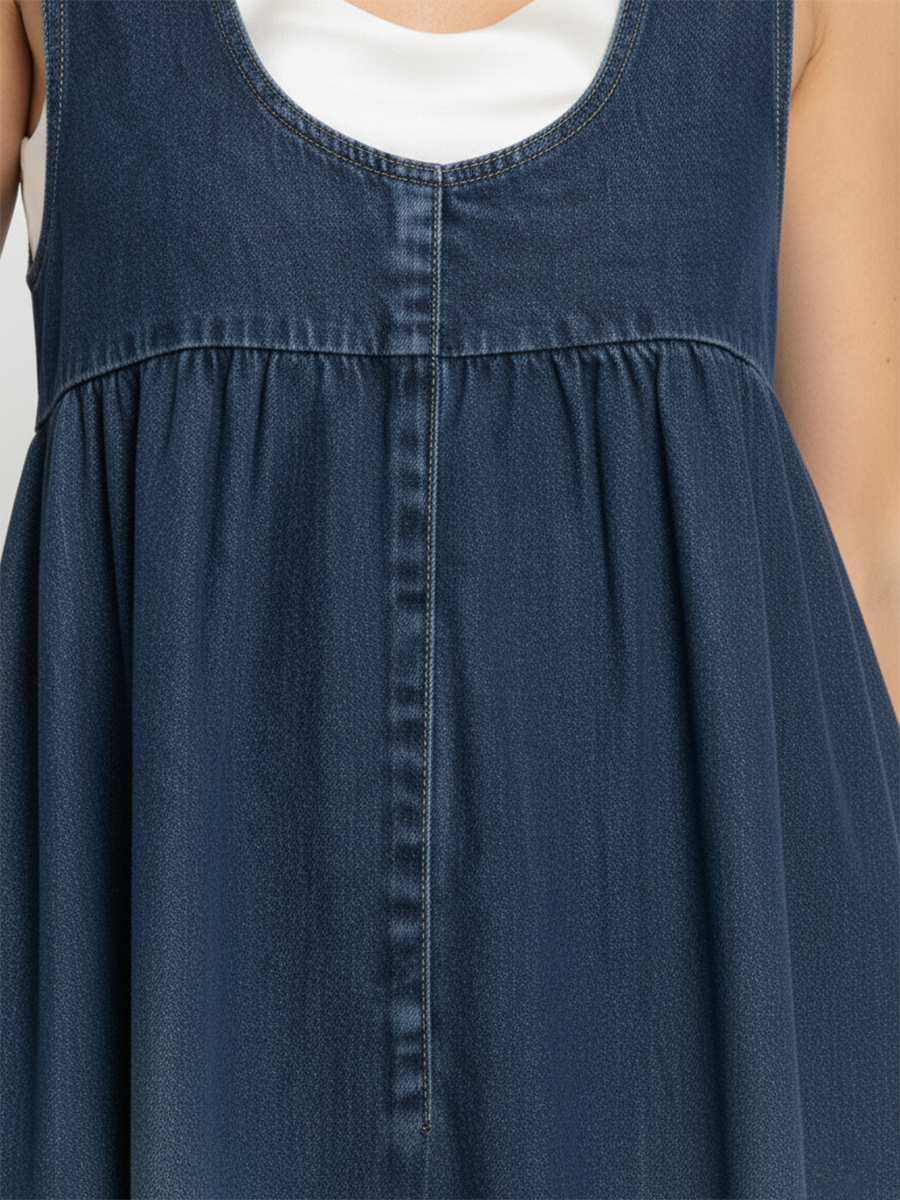 Erin | Vintage Denim Maxi Dress