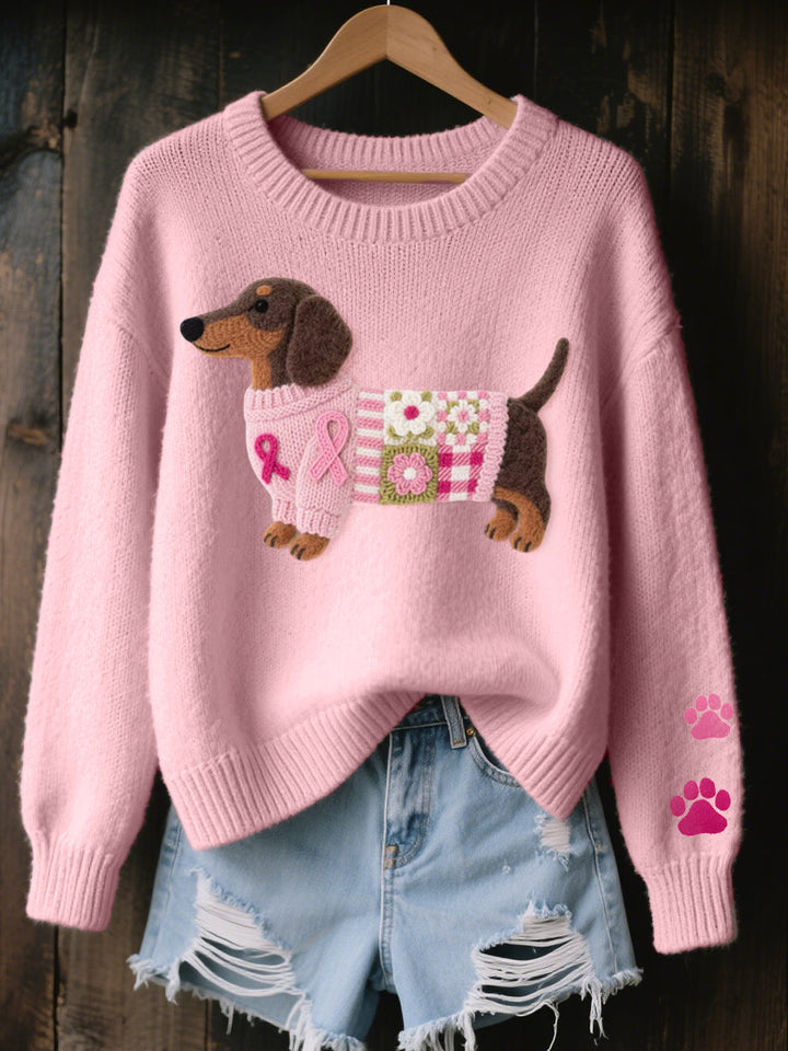 Amor Teckel™ – Cosy Patchwork Sweater