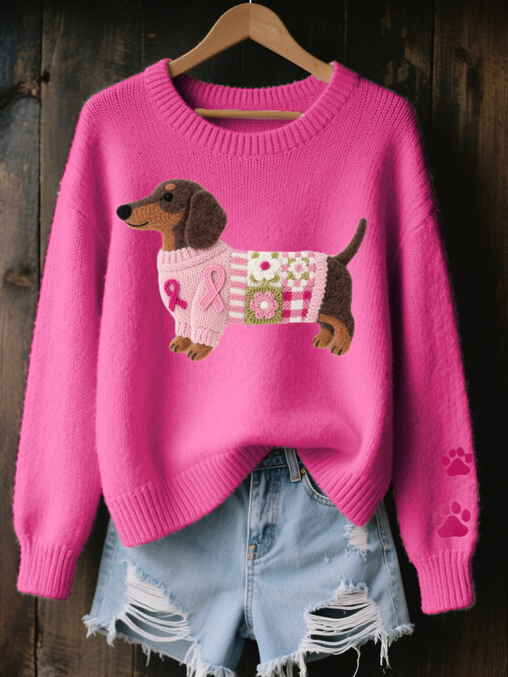 Amor Teckel™ – Cosy Patchwork Sweater