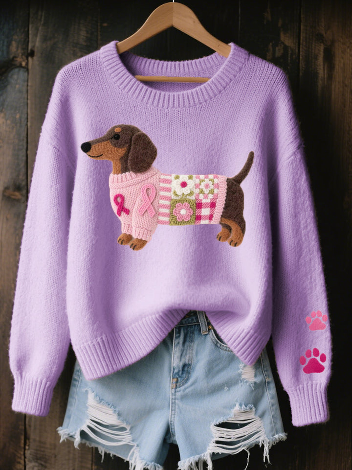 Amor Teckel™ – Cosy Patchwork Sweater