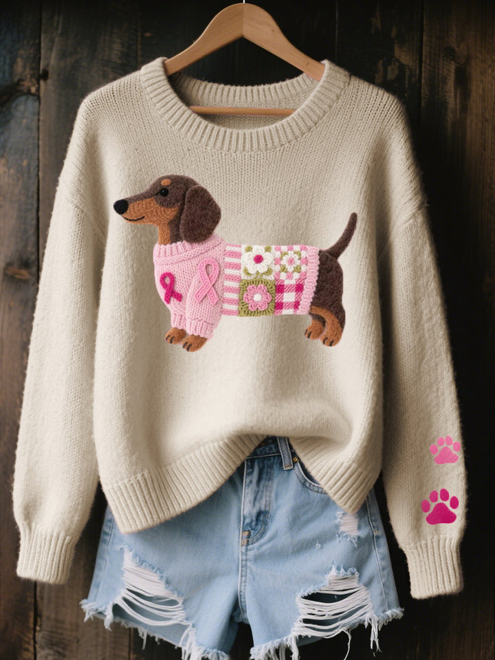 Amor Teckel™ – Cosy Patchwork Sweater