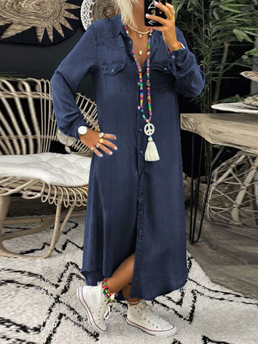 Pippa | Smart Casual Denim Shirt Dress