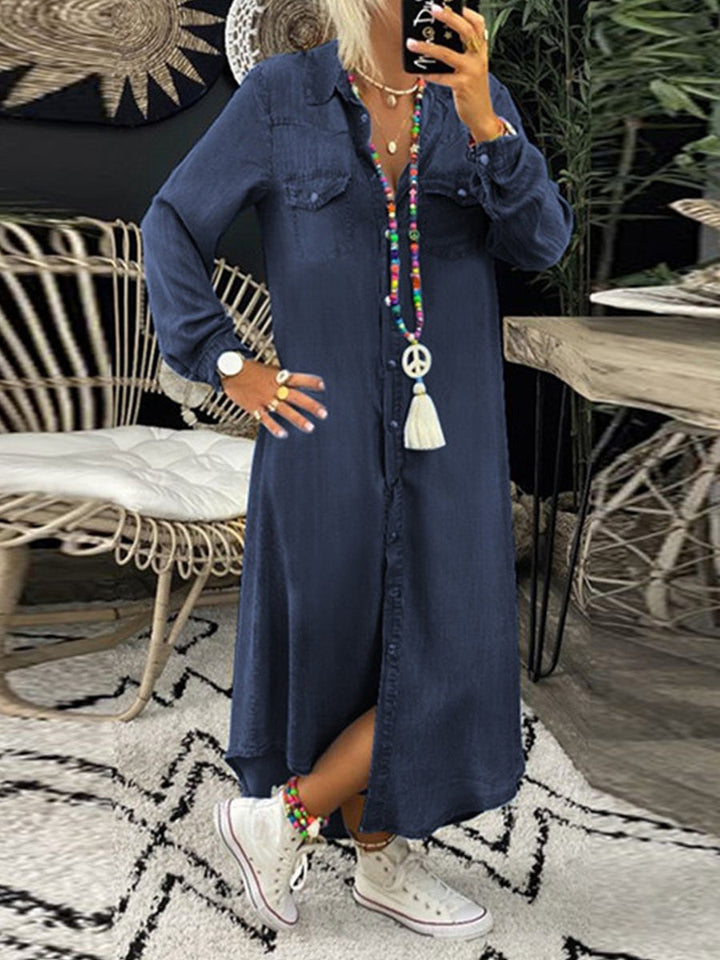 Pippa | Smart Casual Denim Shirt Dress