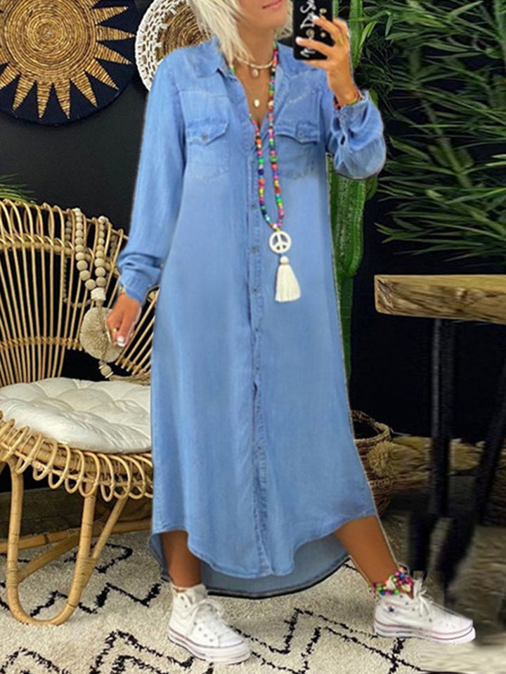 Pippa | Smart Casual Denim Shirt Dress