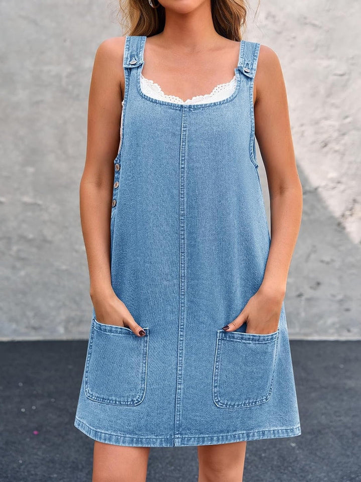 Daisy | Casual Denim Pinafore Dress