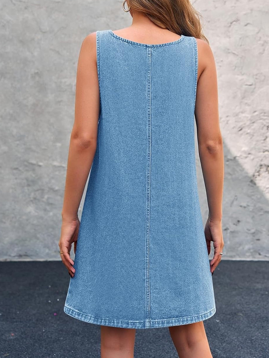 Daisy | Casual Denim Pinafore Dress