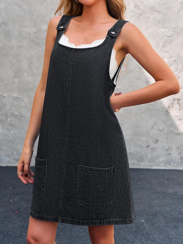 Daisy | Casual Denim Pinafore Dress