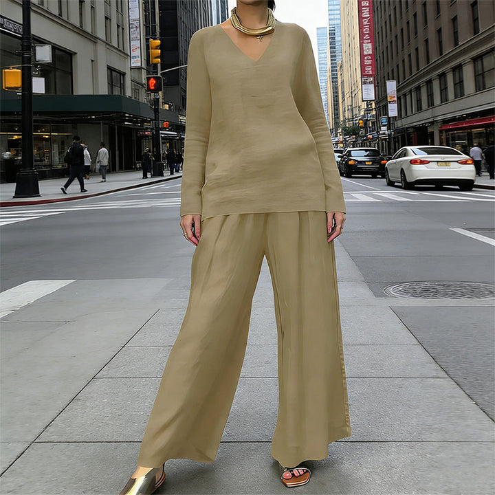 Elegant Wide-Leg Lounge Set