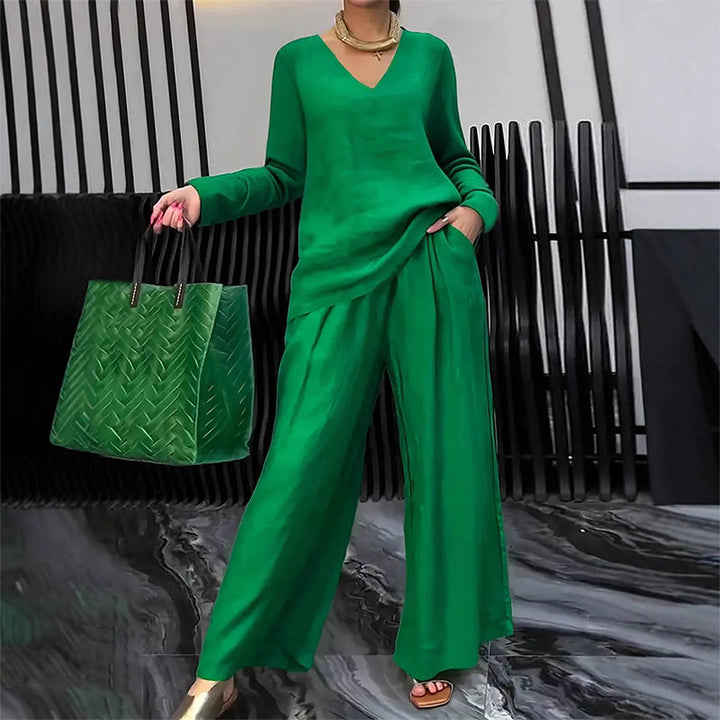 Elegant Wide-Leg Lounge Set