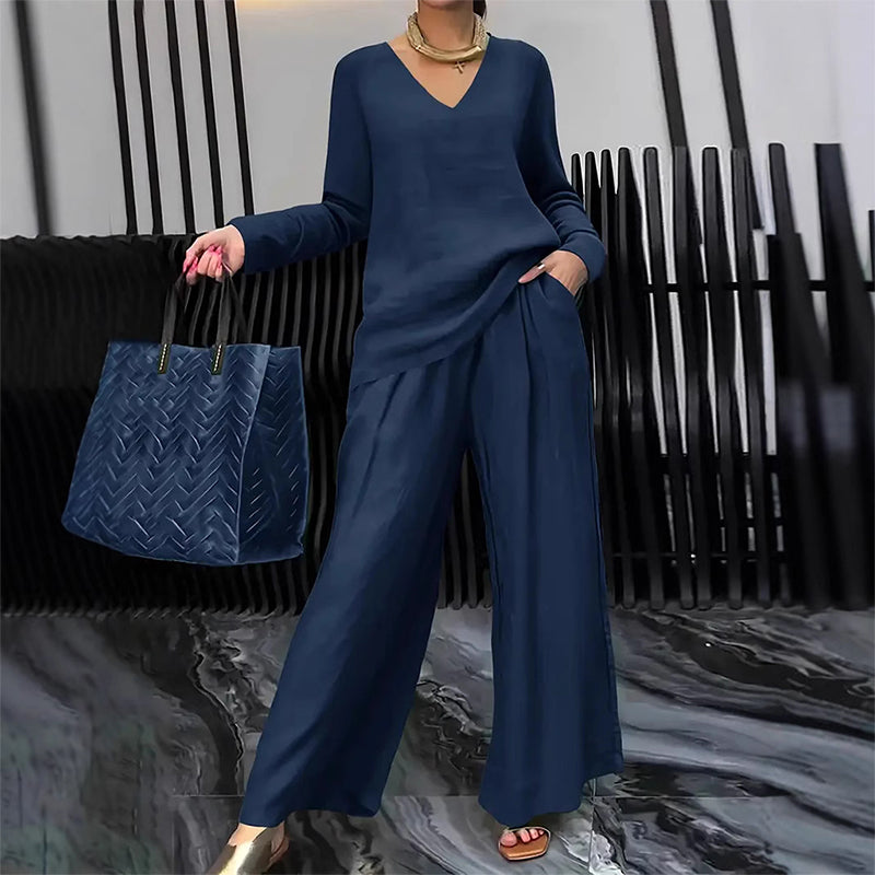 Elegant Wide-Leg Lounge Set