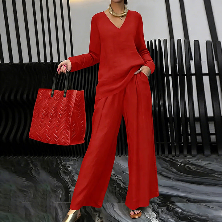 Elegant Wide-Leg Lounge Set