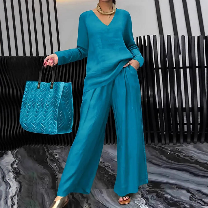 Elegant Wide-Leg Lounge Set