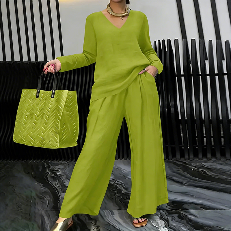 Elegant Wide-Leg Lounge Set