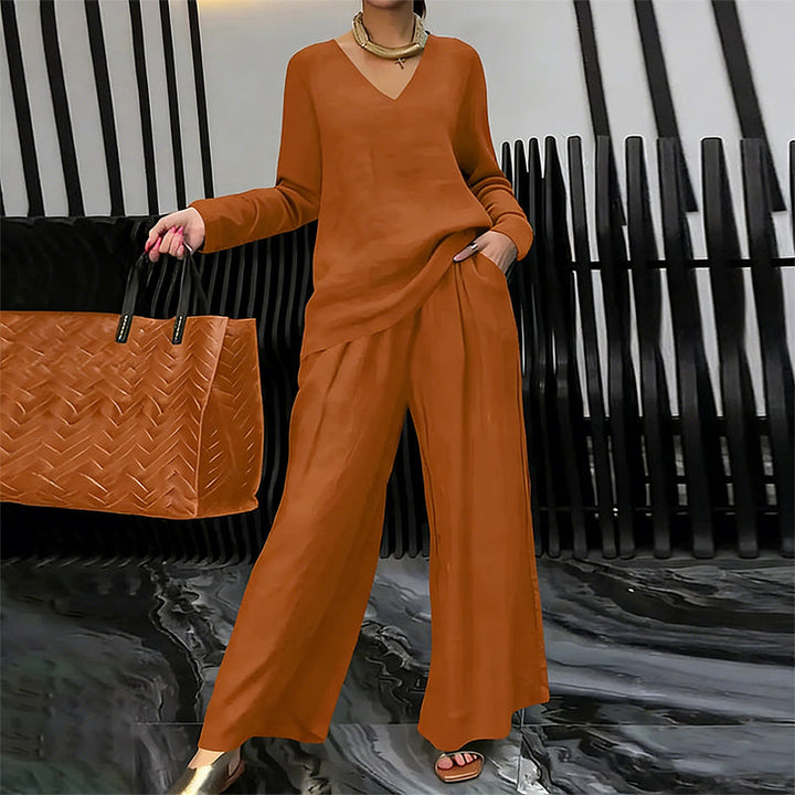 Elegant Wide-Leg Lounge Set