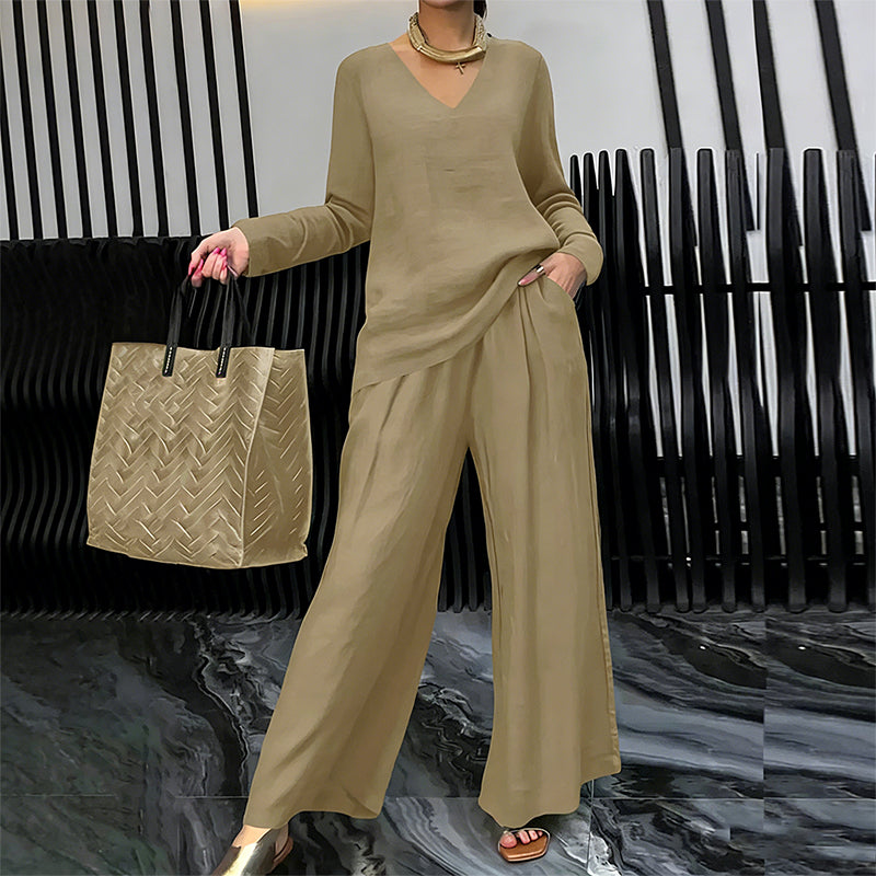 Elegant Wide-Leg Lounge Set