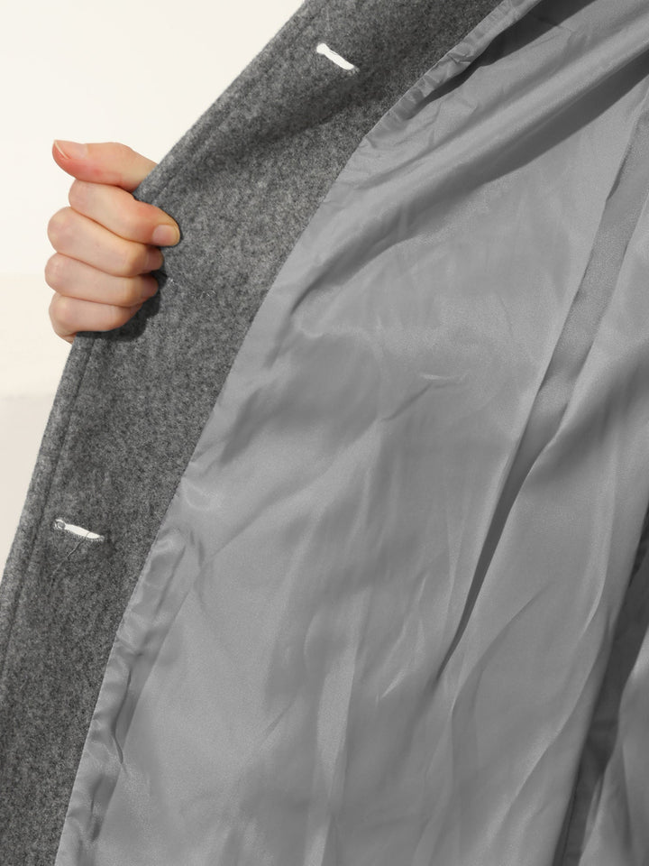 Manteaux Trench d’Hiver pour Femmes à Simple Boutonnage