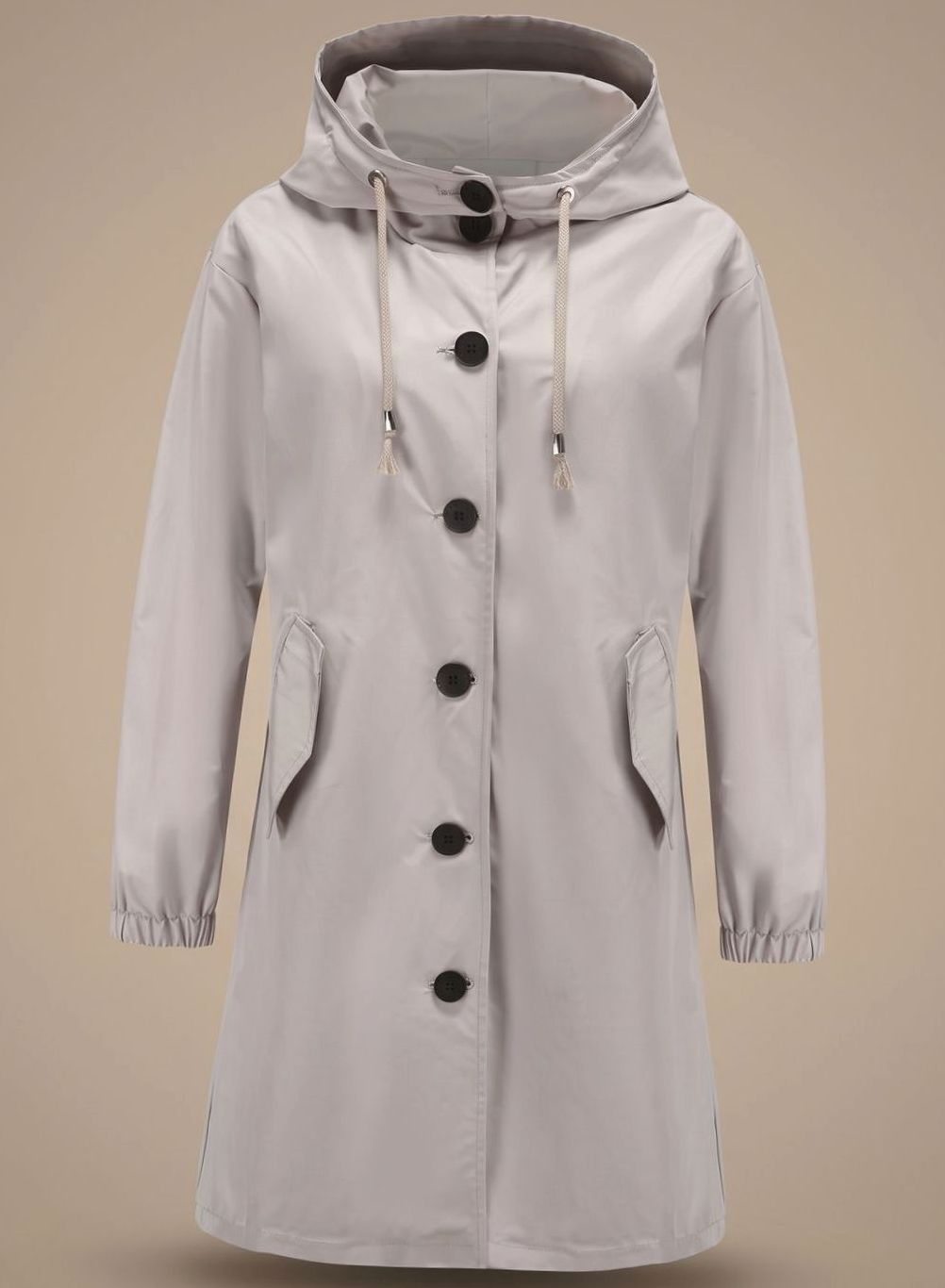 Hedwig | Water-Repellent Trench Coat with Hooded Design and Pockets