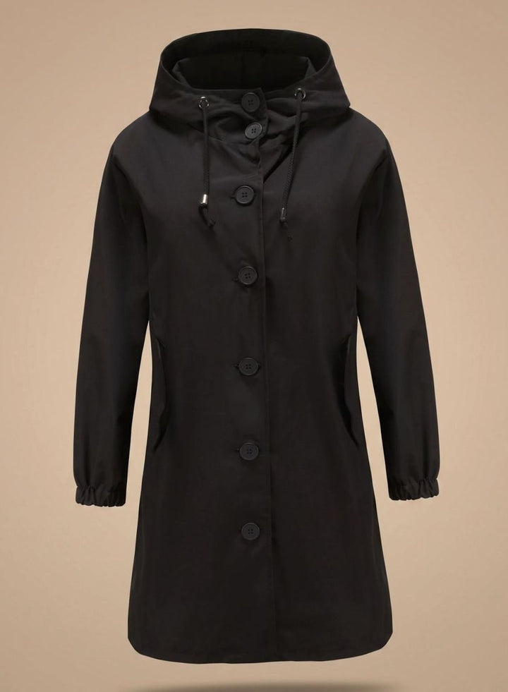 Hedwig | Water-Repellent Trench Coat with Hooded Design and Pockets