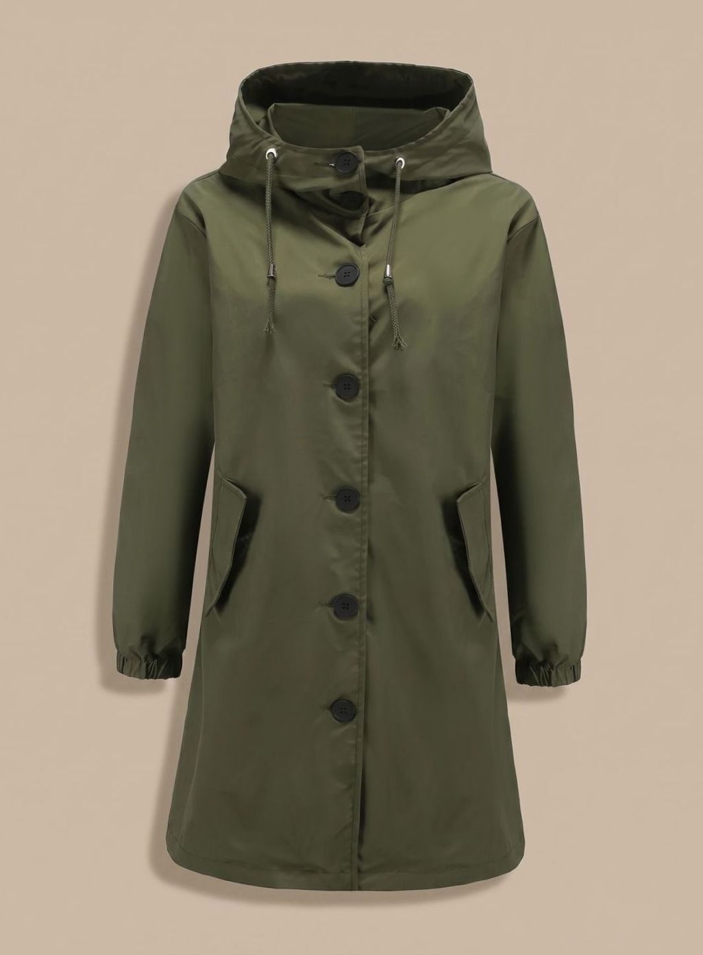 Hedwig | Water-Repellent Trench Coat with Hooded Design and Pockets
