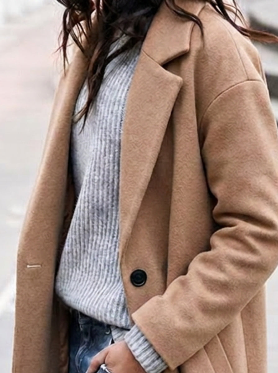 Sloane | Relaxed Women's Trench Coat with Wide Lapel and Button-Up Front