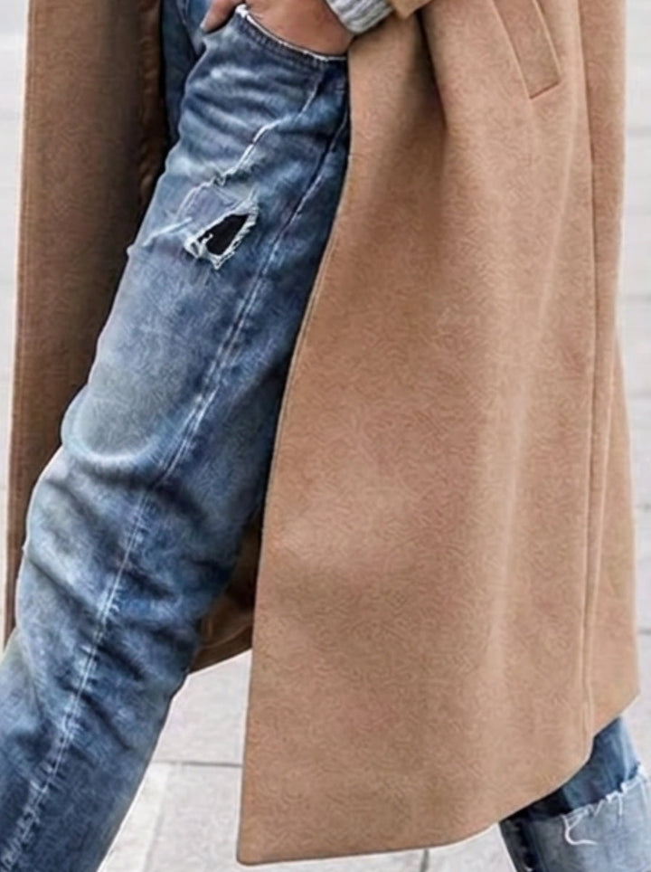 Sloane | Relaxed Women's Trench Coat with Wide Lapel and Button-Up Front